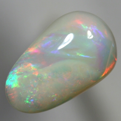 SOLID SEMI BLACK OPAL High dome, red runs to green and purple